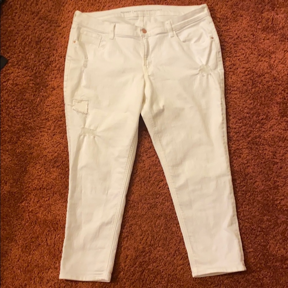 Old Navy White Jean Capris